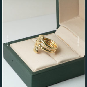 18K HEART GOLD RING
