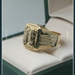 18K HOLY FACE GOLD RING
