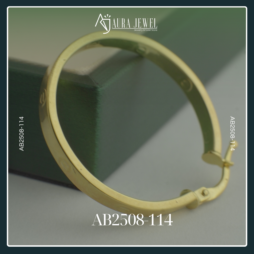 18K HOOP GOLD EARRINGS - Image 3