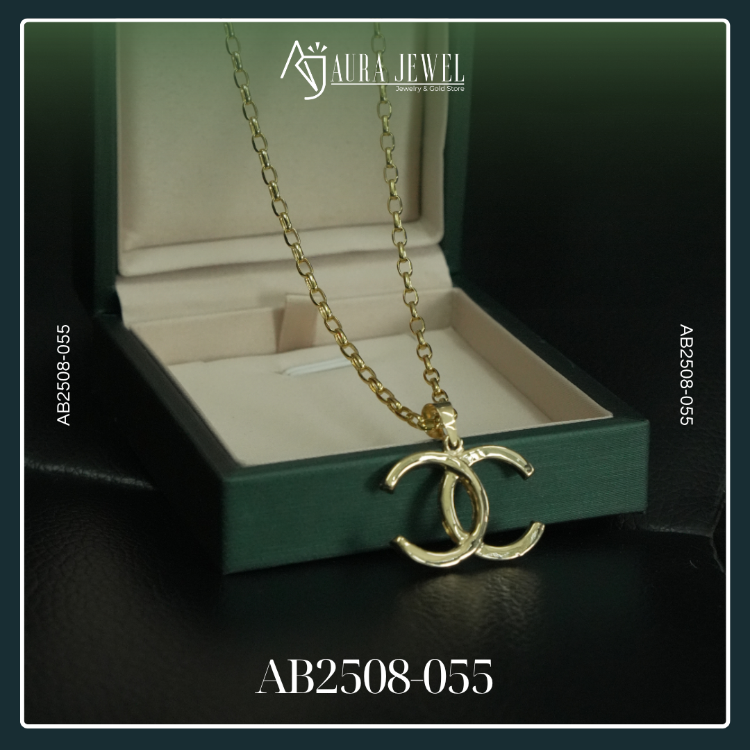 18K GOLD CHAIN WITH PENDANT - Image 2