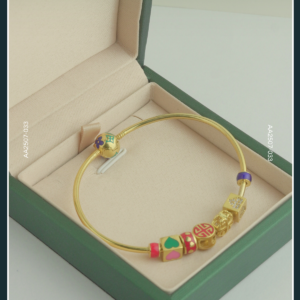 18K GOLD CHARM BANGLE