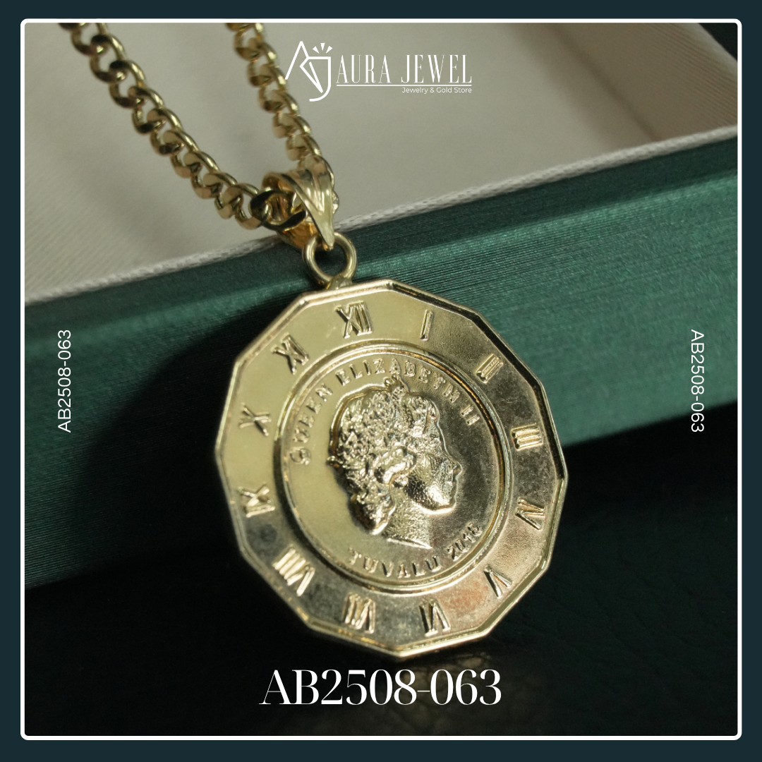 18K GOLD CHAIN WITH PENDANT - Image 2