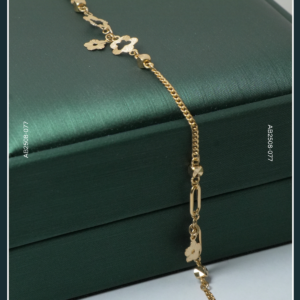 18K GOLD FLOWER CHARM BRACELET