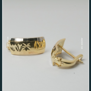 18K TWO-TONE CLIP GOLD EARRINGS