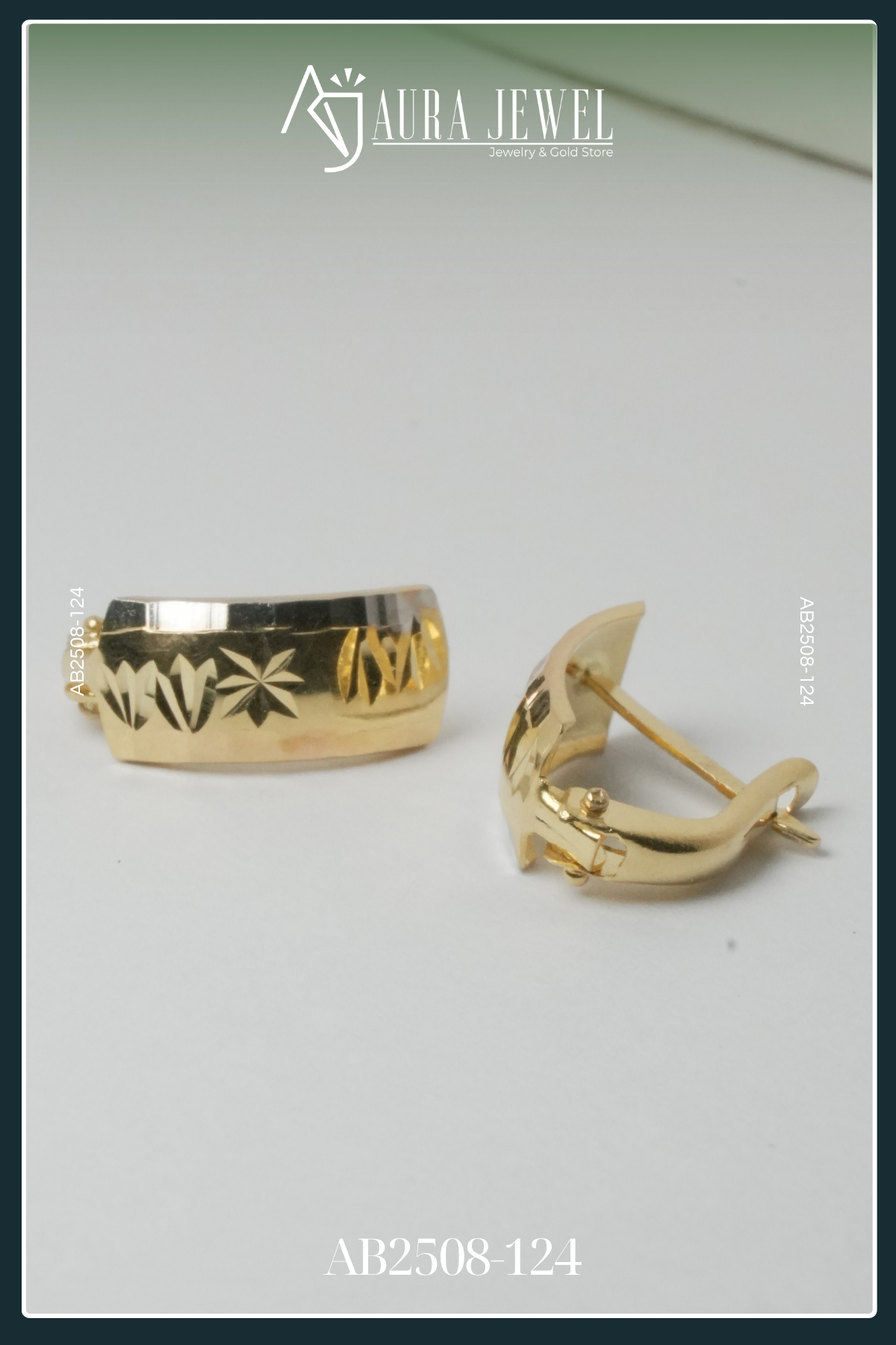 18K TWO-TONE CLIP GOLD EARRINGS