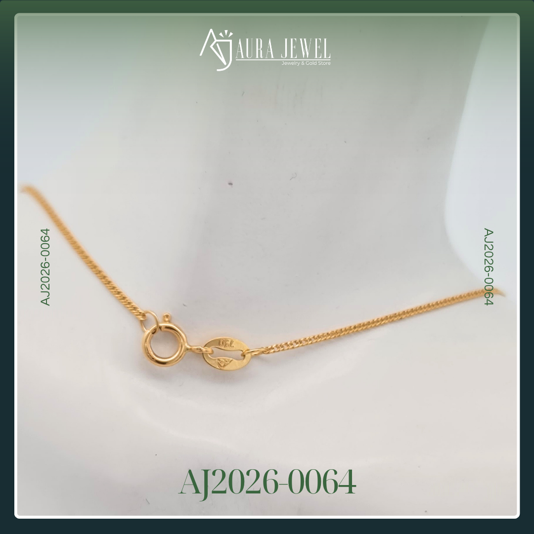 18K DOLPHIN GOLD CHAIN WITH PENDANT - Image 3