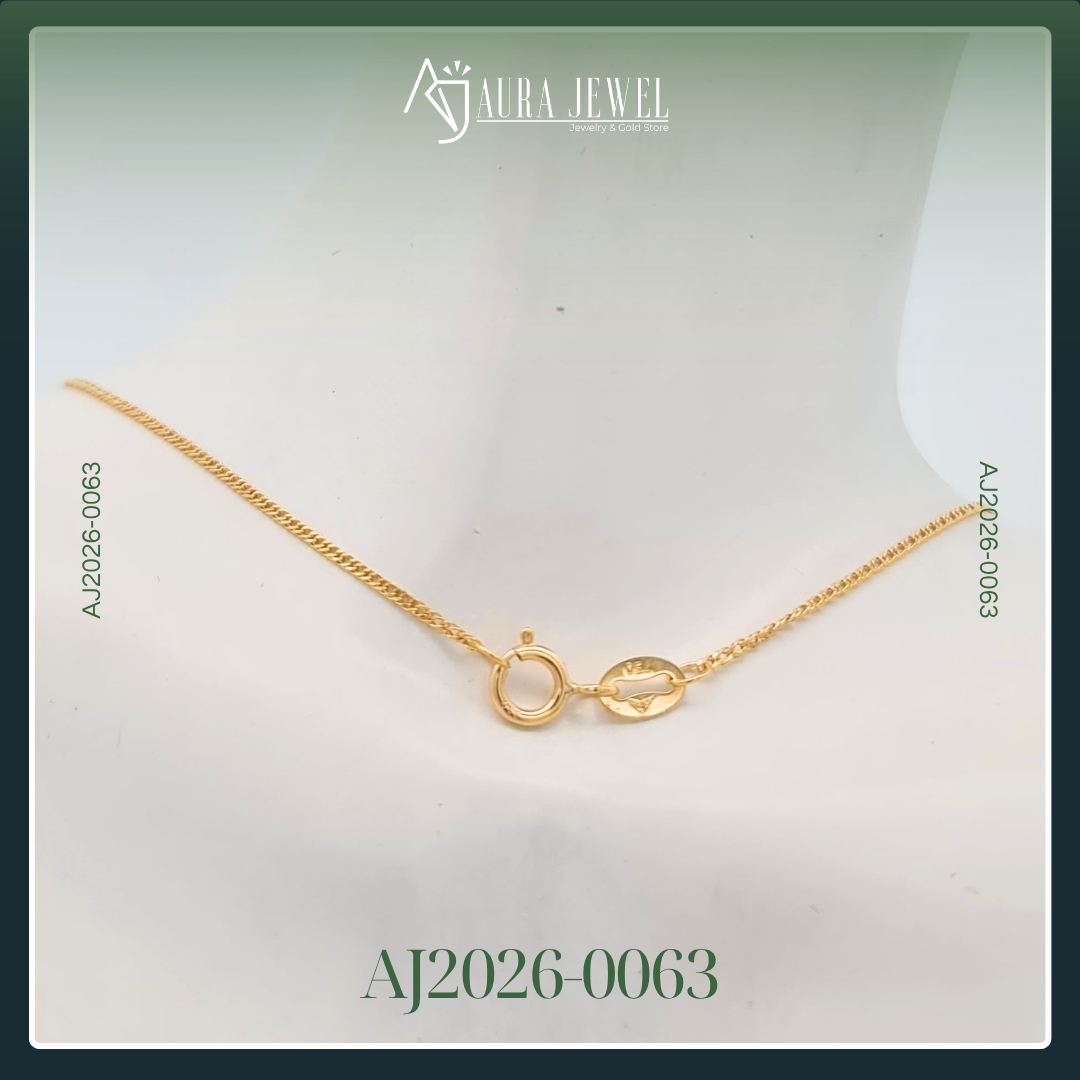 18K HEART GOLD CHAIN WITH PENDANT - Image 3