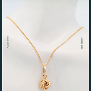 18K KNOT GOLD CHAIN WITH PENDANT