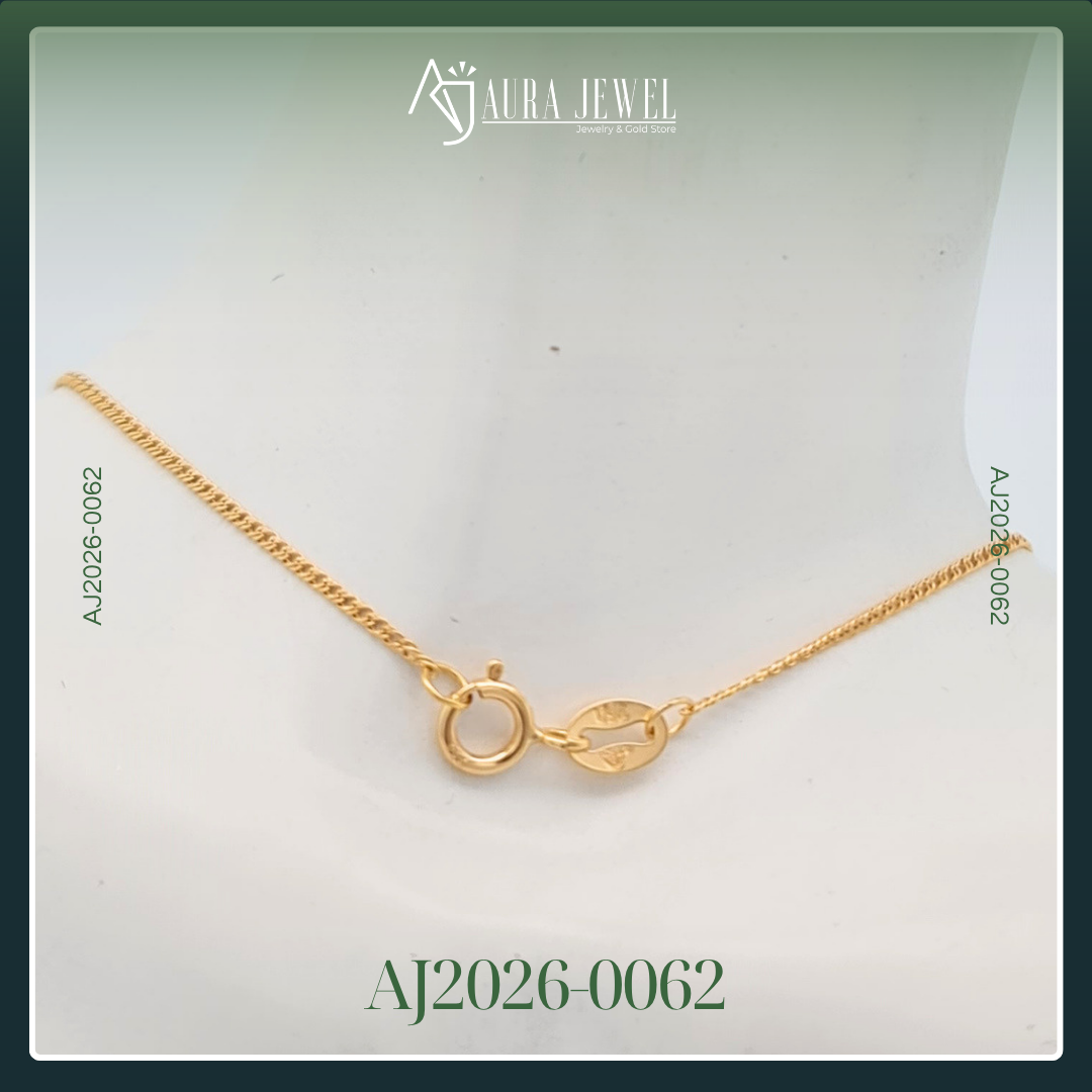 18K KNOT GOLD CHAIN WITH PENDANT - Image 3
