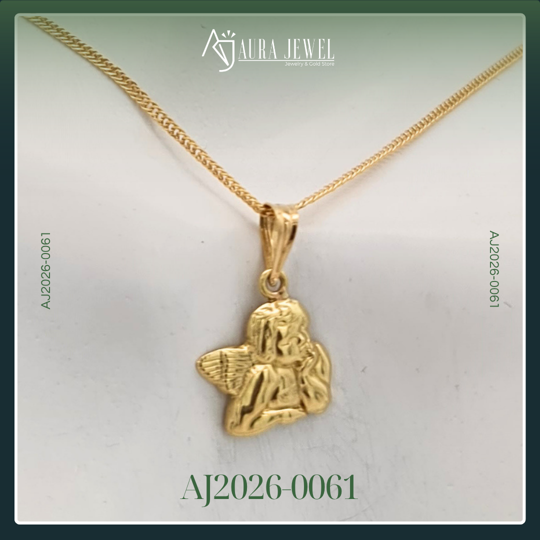 18K ANGEL GOLD CHAIN WITH PENDANT - Image 3