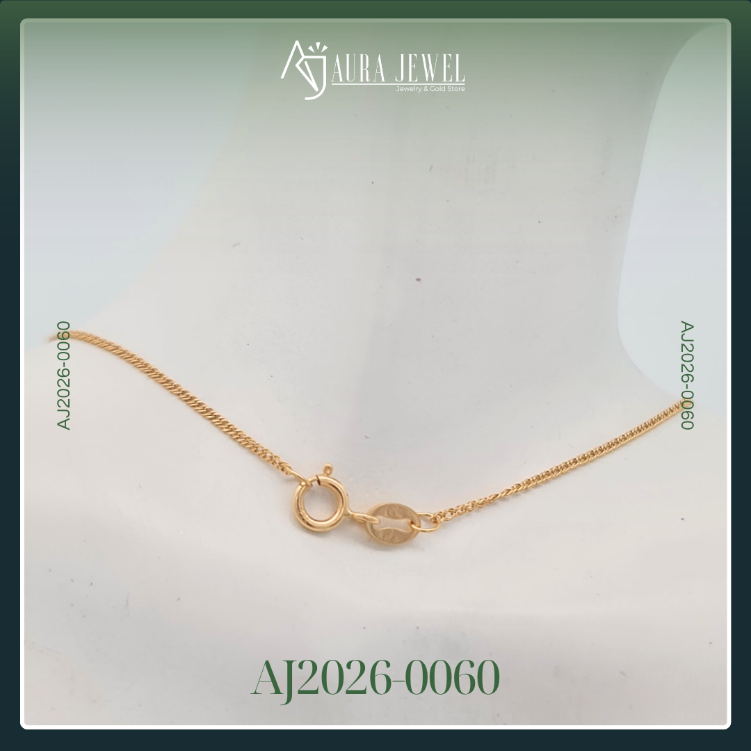 18K HEART GOLD CHAIN WITH PENDANT - Image 2