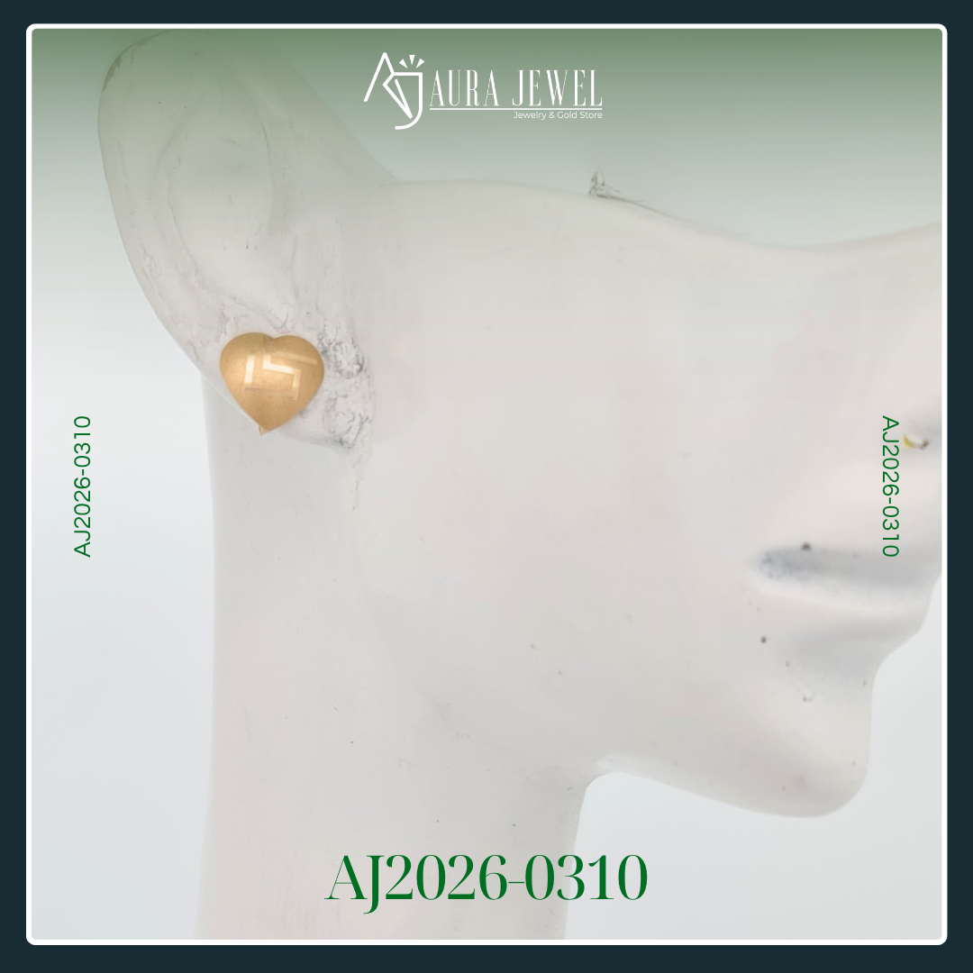 18K HEART GOLD EARRINGS - Image 3