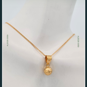18K BALL GOLD CHAIN WITH PENDANT
