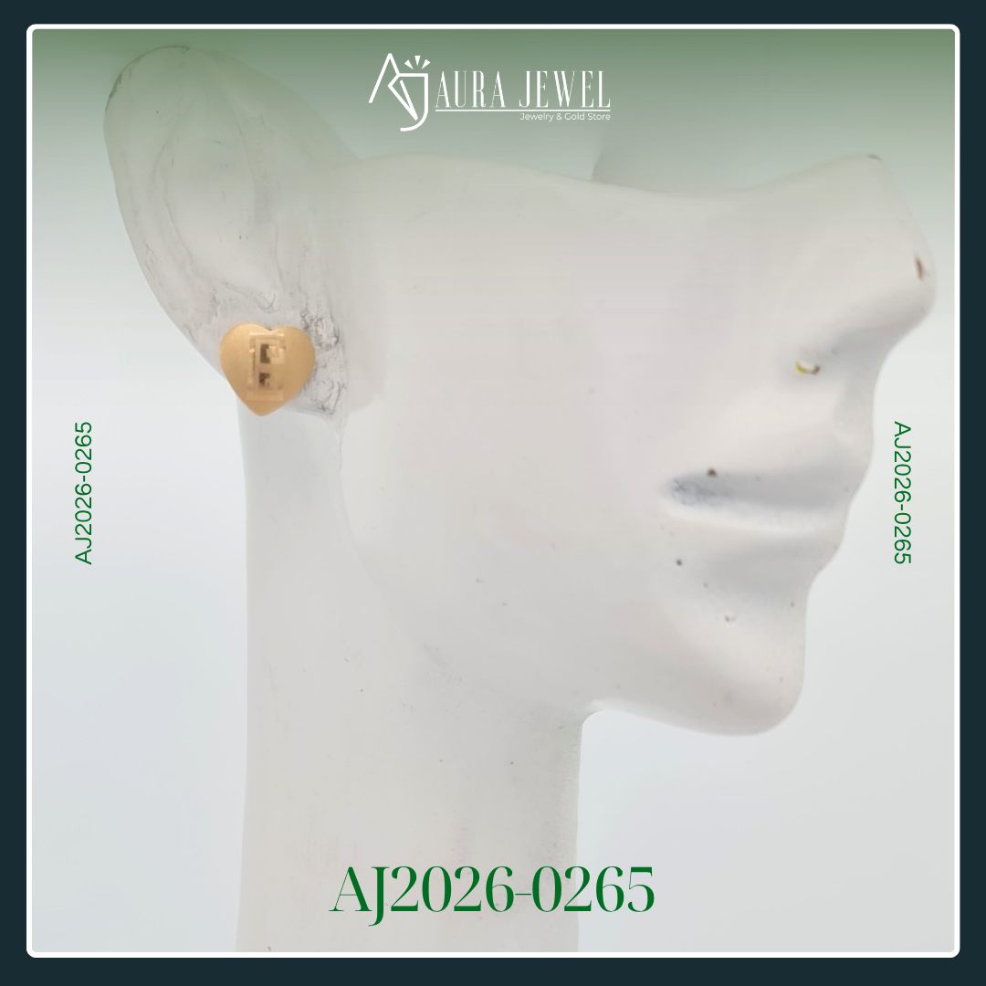18K HEART GOLD EARRINGS - Image 3