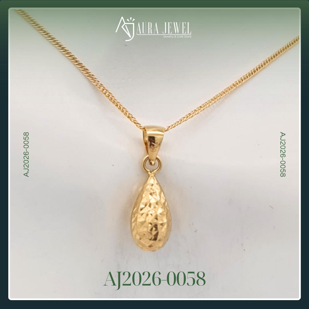 18K GOLD CHAIN WITH PENDANT - Image 2