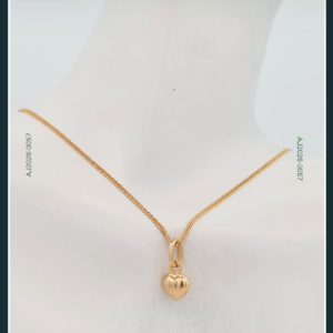 18K HEART GOLD CHAIN WITH PENDANT