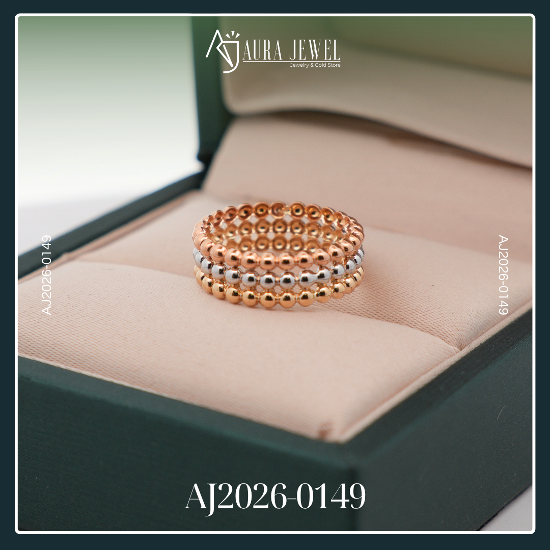 18K TRI COLOR GOLD RING - Image 3