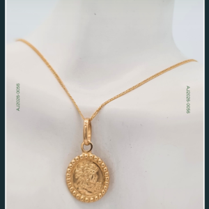 18K GOLD CHAIN WITH PENDANT