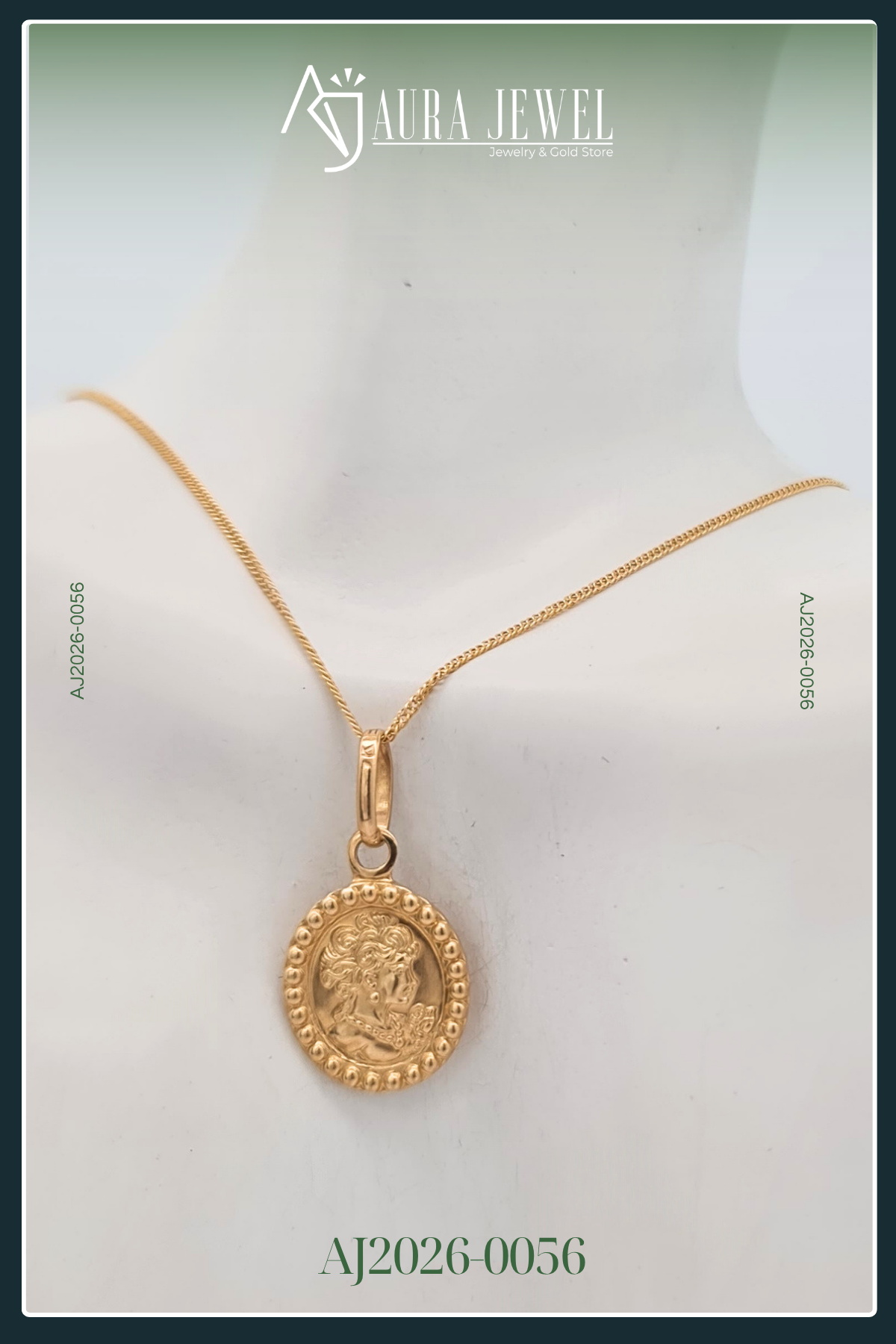 18K GOLD CHAIN WITH PENDANT