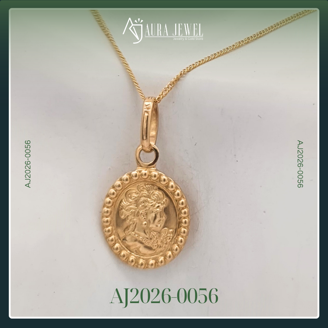 18K GOLD CHAIN WITH PENDANT - Image 2