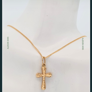 18K CROSS GOLD CHAIN WITH PENDANT