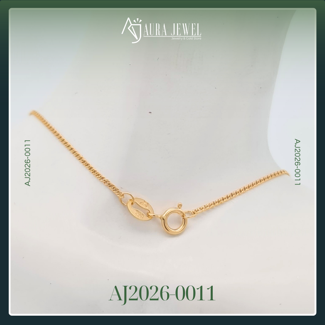 18K GOLD CHAIN WITH PENDANT - Image 2