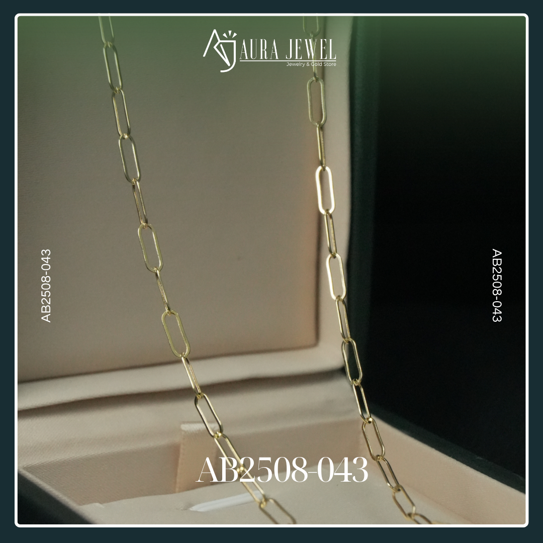18k Paperclip Gold Chain - Image 3