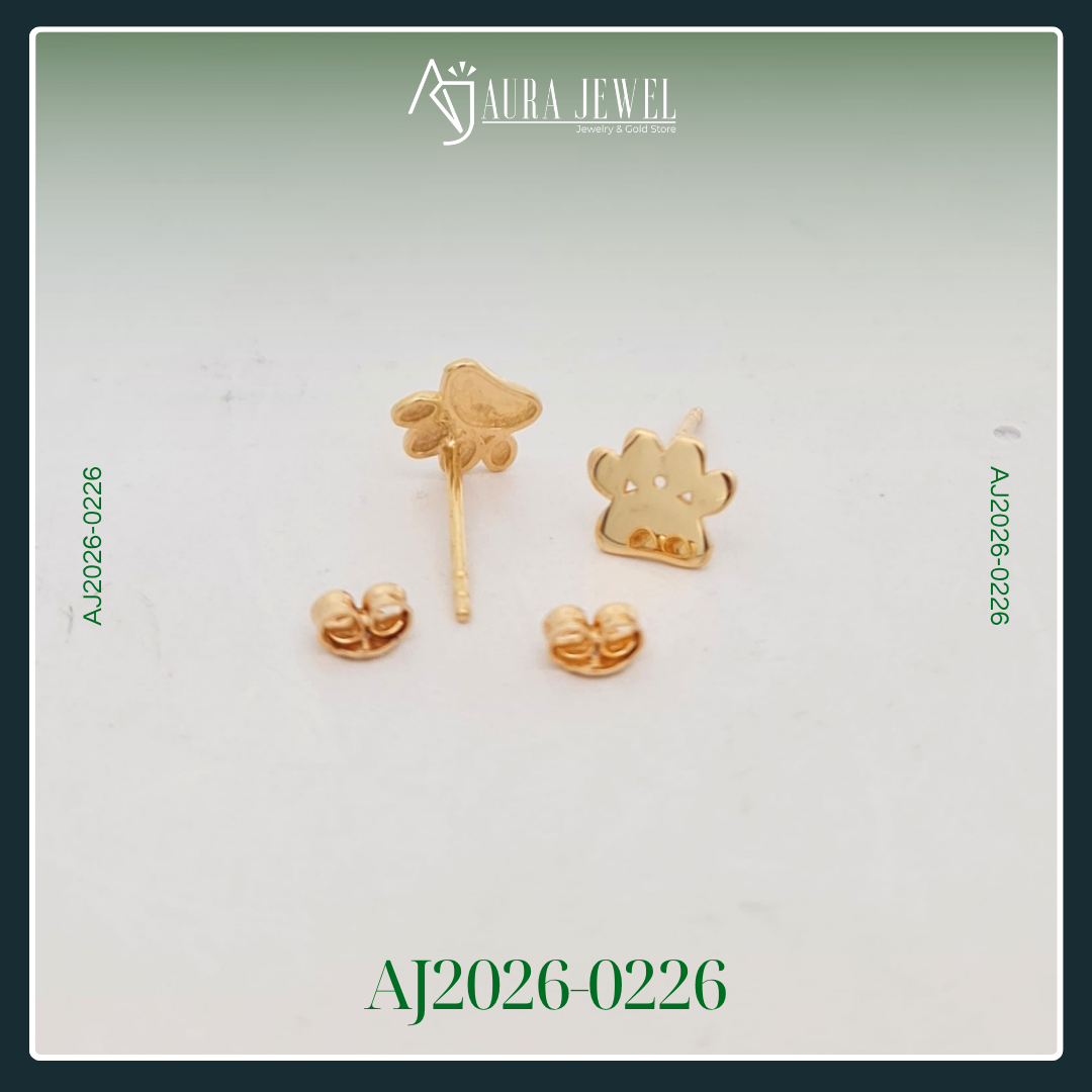 18K PAW GOLD EARRINGS - Image 2