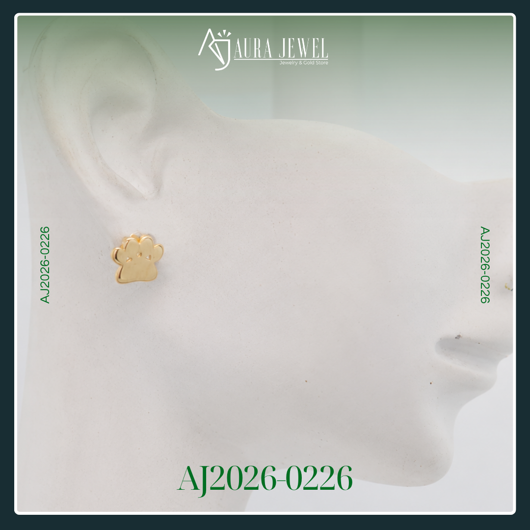 18K PAW GOLD EARRINGS - Image 3