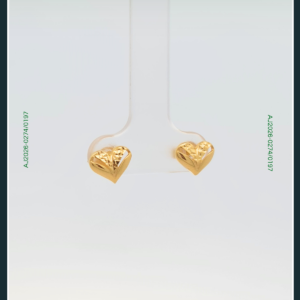18K HEART GOLD EARRINGS