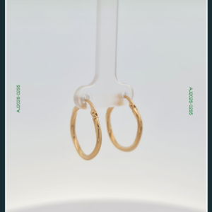 18K TWISTED HOOP GOLD EARRINGS