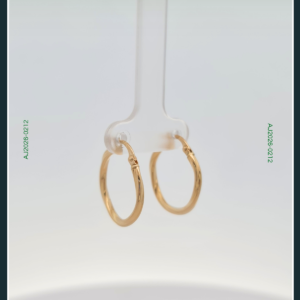 18K TWISTED HOOP GOLD EARRINGS