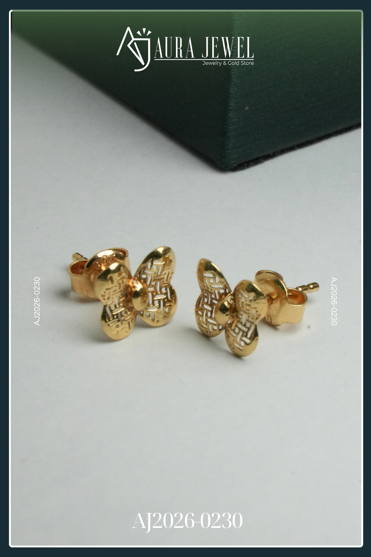 18K BUTTERFLY GOLD EARRINGS