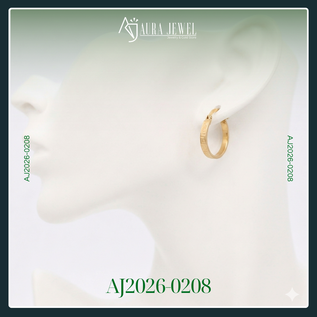 18K HOOP GOLD EARRINGS - Image 3