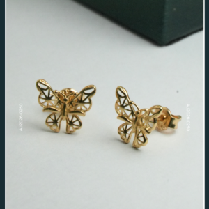 18K BUTTERFLY GOLD EARRINGS
