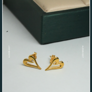 18K HEART GOLD EARRINGS