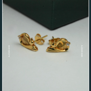 18K SWAN GOLD EARRINGS