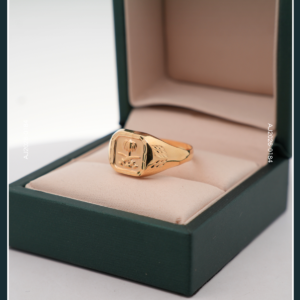 18K PALM & SWORD GOLD RING