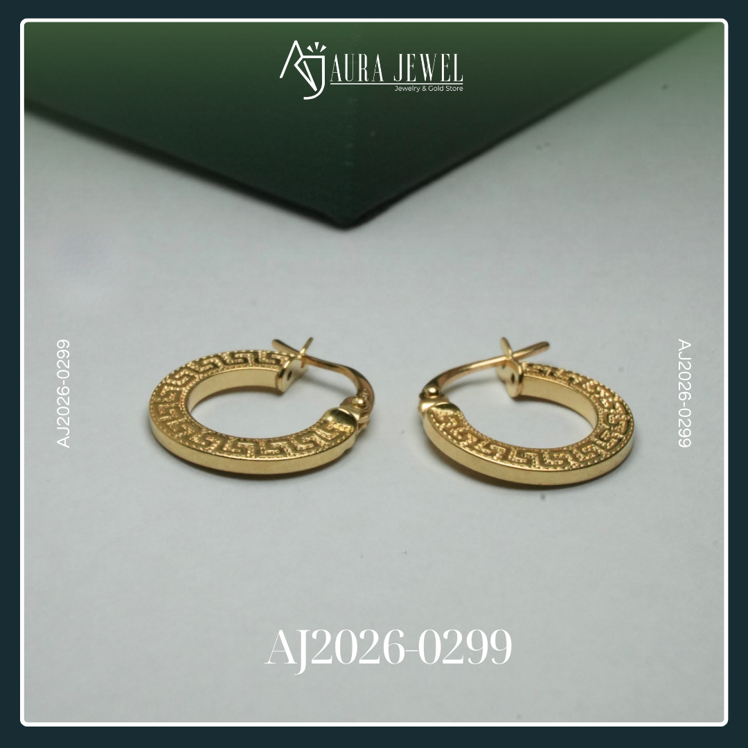 18K HOOP GOLD EARRINGS - Image 3