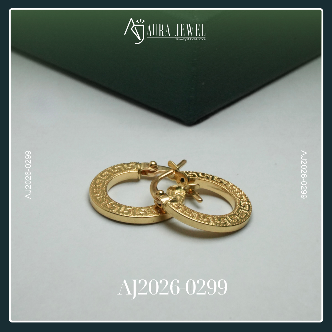 18K HOOP GOLD EARRINGS - Image 2
