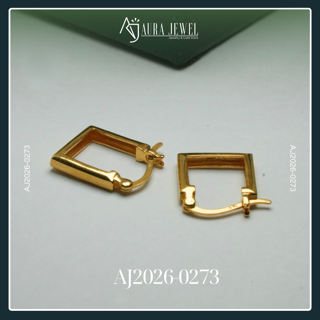 18K HOOP GOLD EARRINGS - Image 3