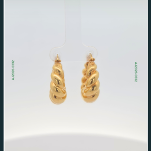 18K CROISSANT GOLD EARRINGS