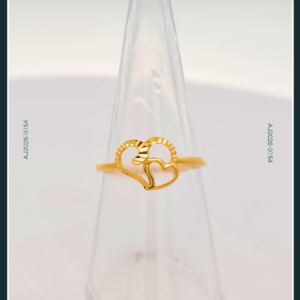 18K HEART GOLD RING