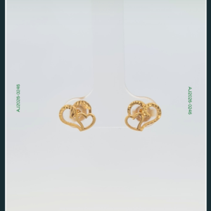 18K HEART GOLD EARRINGS
