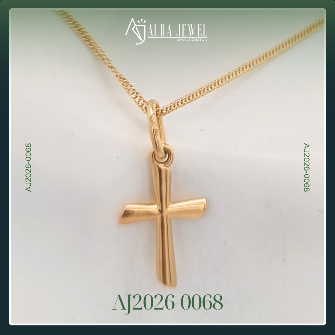 18K CROSS CHAIN WITH PENDANT - Image 2
