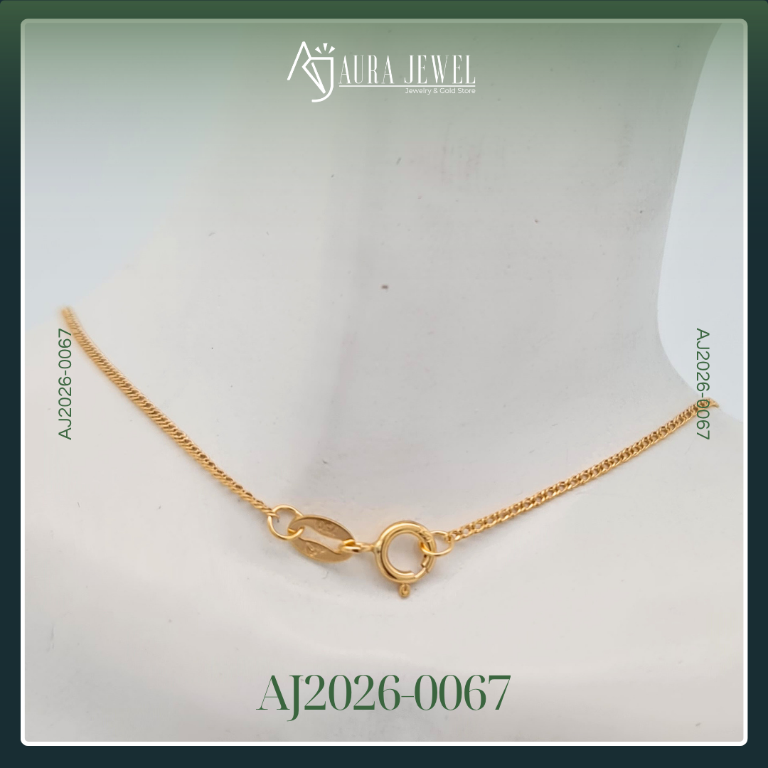 18K DOLPHIN TWO TONE GOLD CHAIN WITH PENDANT - Image 3