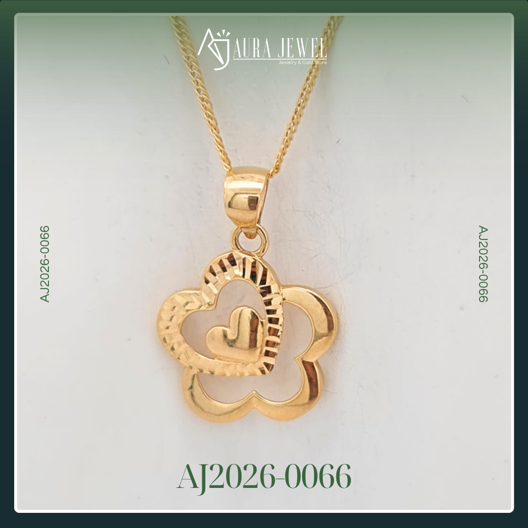 18K GOLD CHAIN WITH PENDANT - Image 2