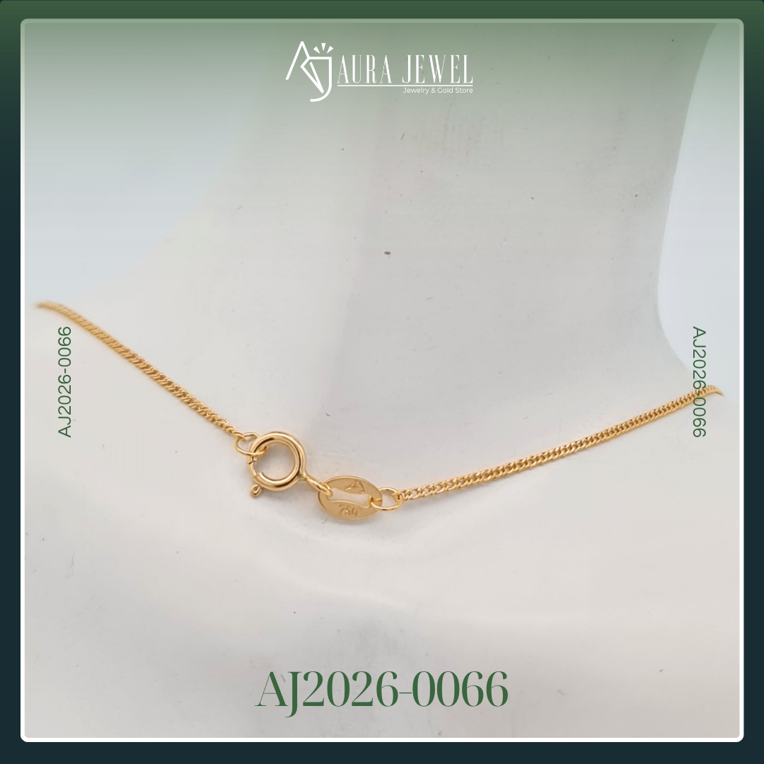 18K GOLD CHAIN WITH PENDANT - Image 3