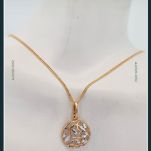 18K TWO TONE CHAIN WITH PENDANT