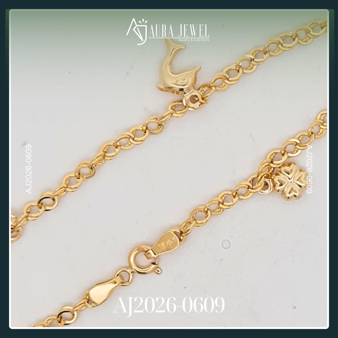 18K CHARM GOLD BRACELET - Image 2
